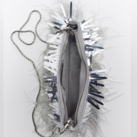 Zara silver evening clutch, in good condition - Picture 2 of 5